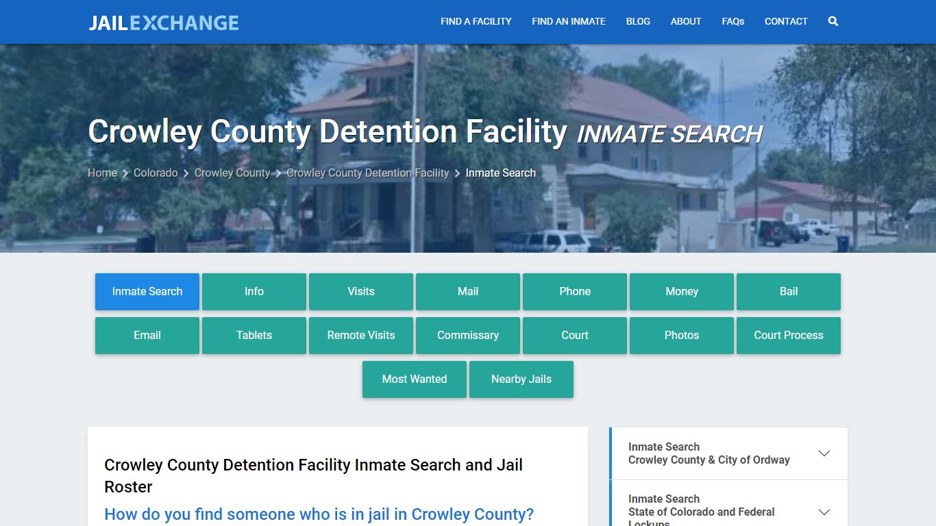 Crowley County Detention Facility Inmate Search - Jail Exchange